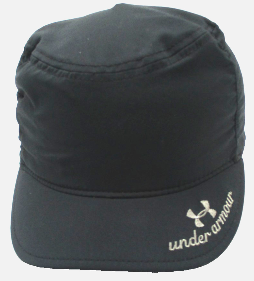 Under Armour Hat Cap Strap Back Womens One Size Black Army Cadet HeatGear Logo
